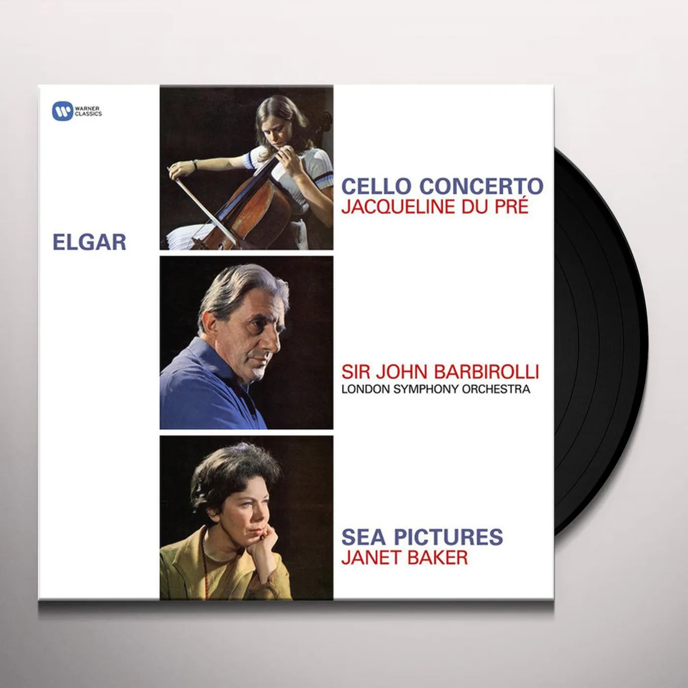 Jacqueline du Pré ELGAR: CELLO CONCERTO, SEA PICTURES Vinyl Record