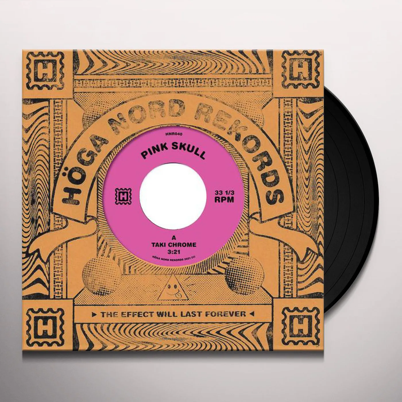 Pink Skull Taki Chrome Vinyl Record