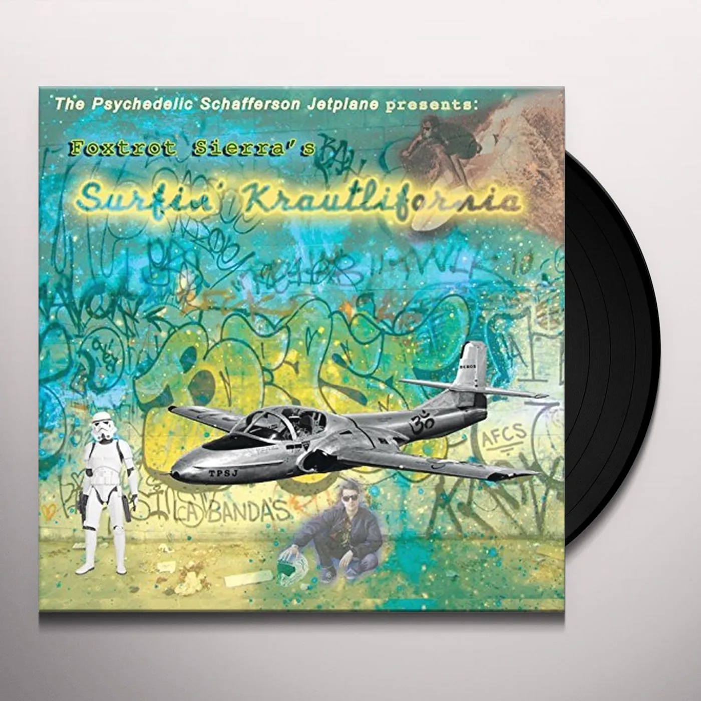 The Psychedelic Schafferson Jetplane SURFIN KRAUTLIFORNIA Vinyl Record - UK Release