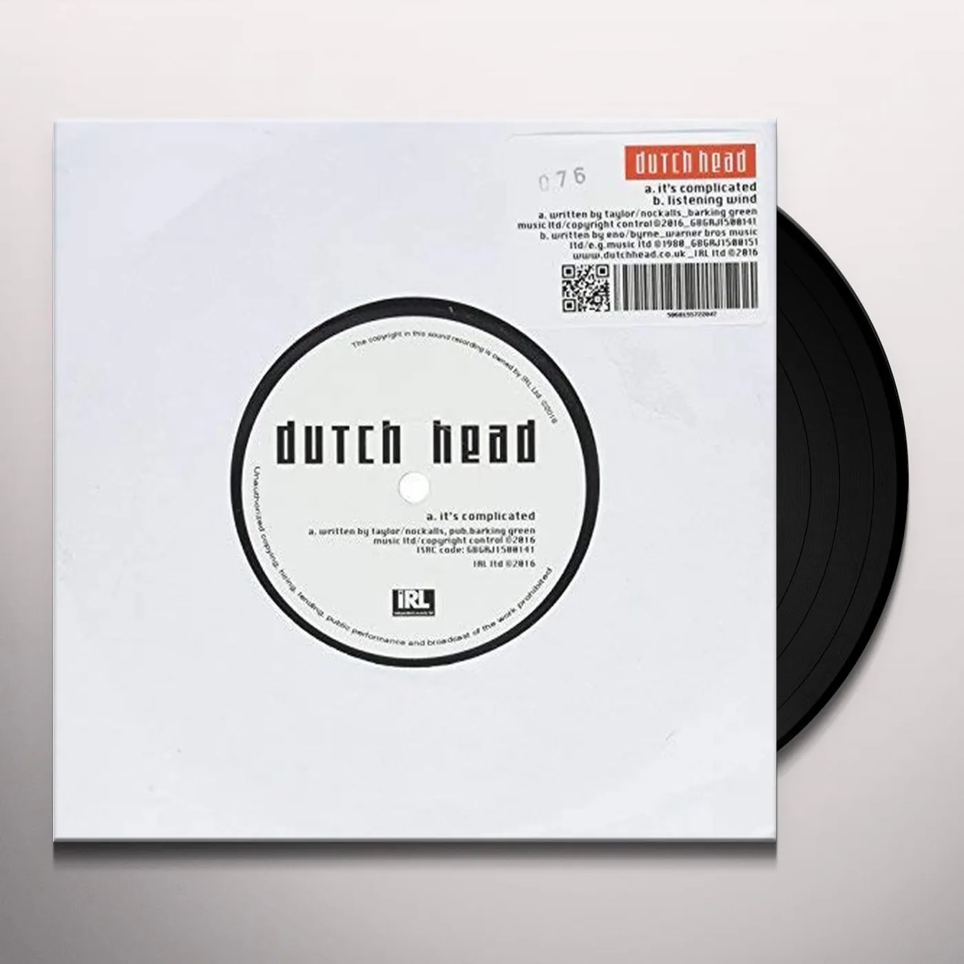 Dutch Head IT'S COMPLICATED Vinyl Record