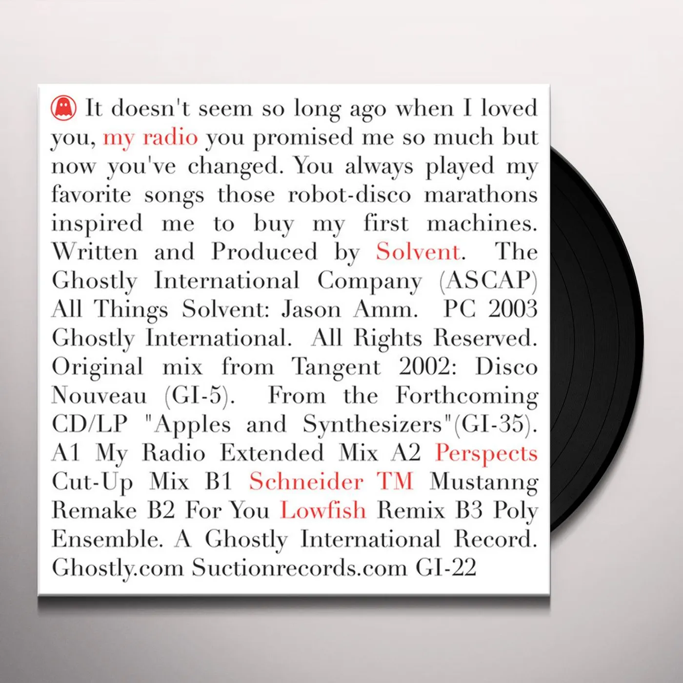 Solvent RADIO GA GA 1 Vinyl Record