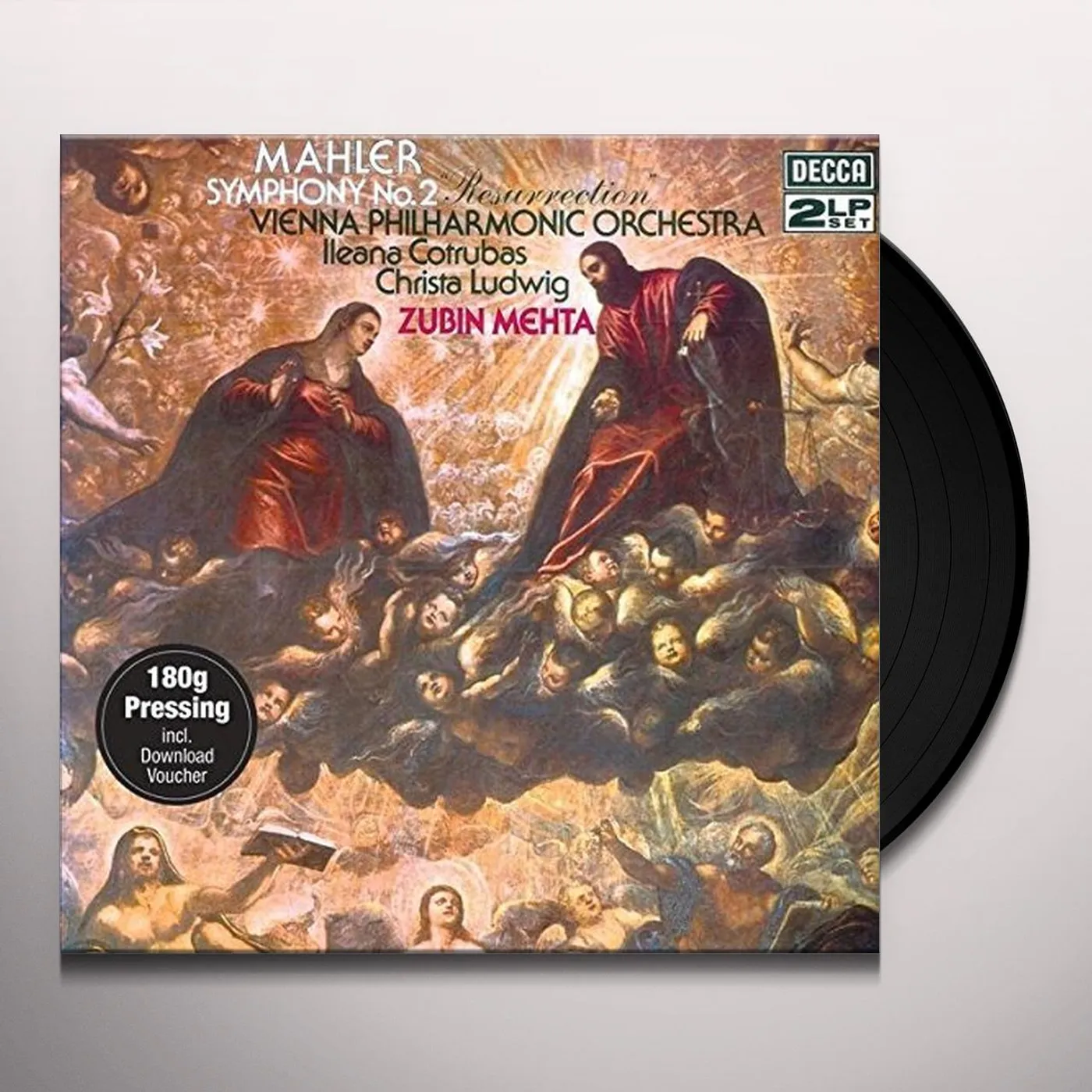 MAHLER / MEHTA / WIENER PHILHARMONIKER SYMPHONY NO 2 - RESURRECTION Vinyl Record