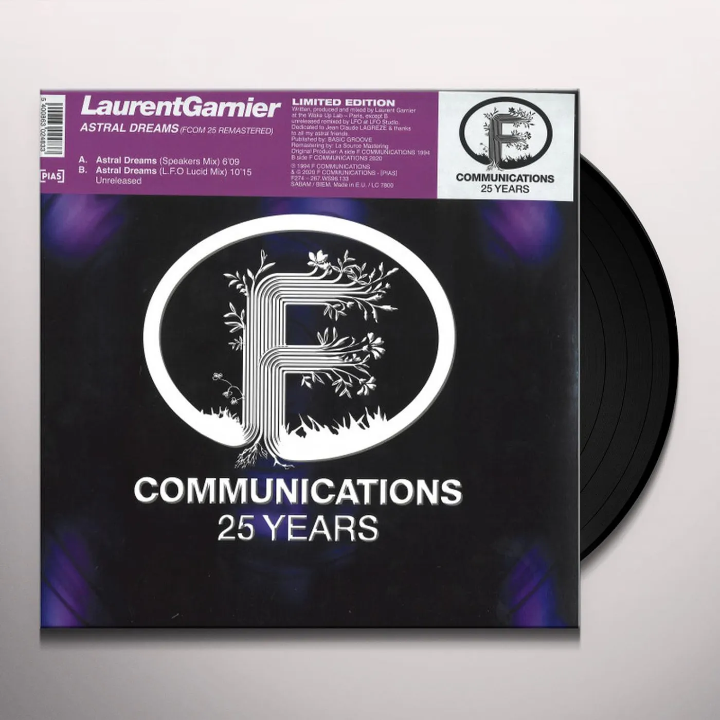 Laurent Garnier ASTRAL FREAMS FCOM 25 Vinyl Record