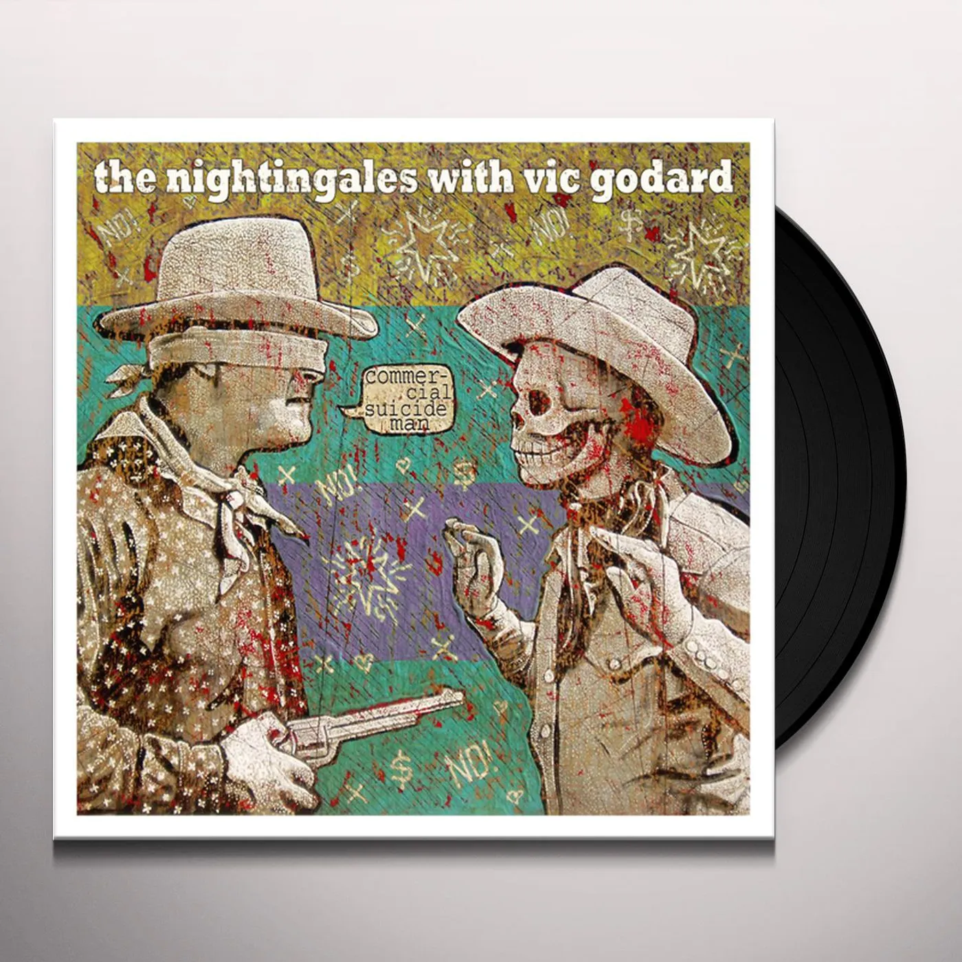 Nightingales / Vic Godard COMMERCIAL SUICIDE MAN / ACE OF HEARTS / UNDERDOG Vinyl Record