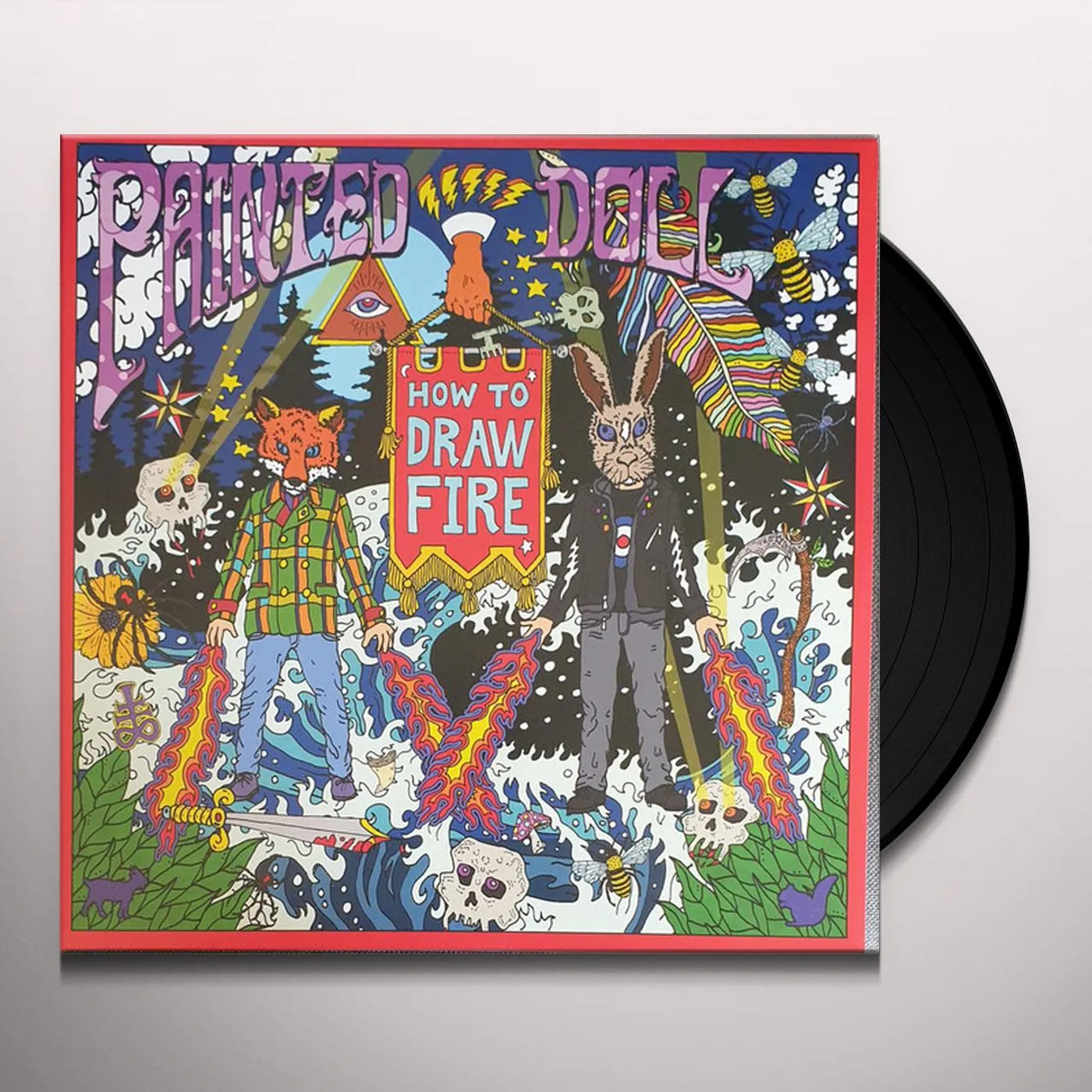 Painted Doll How to Draw Fire Vinyl Record