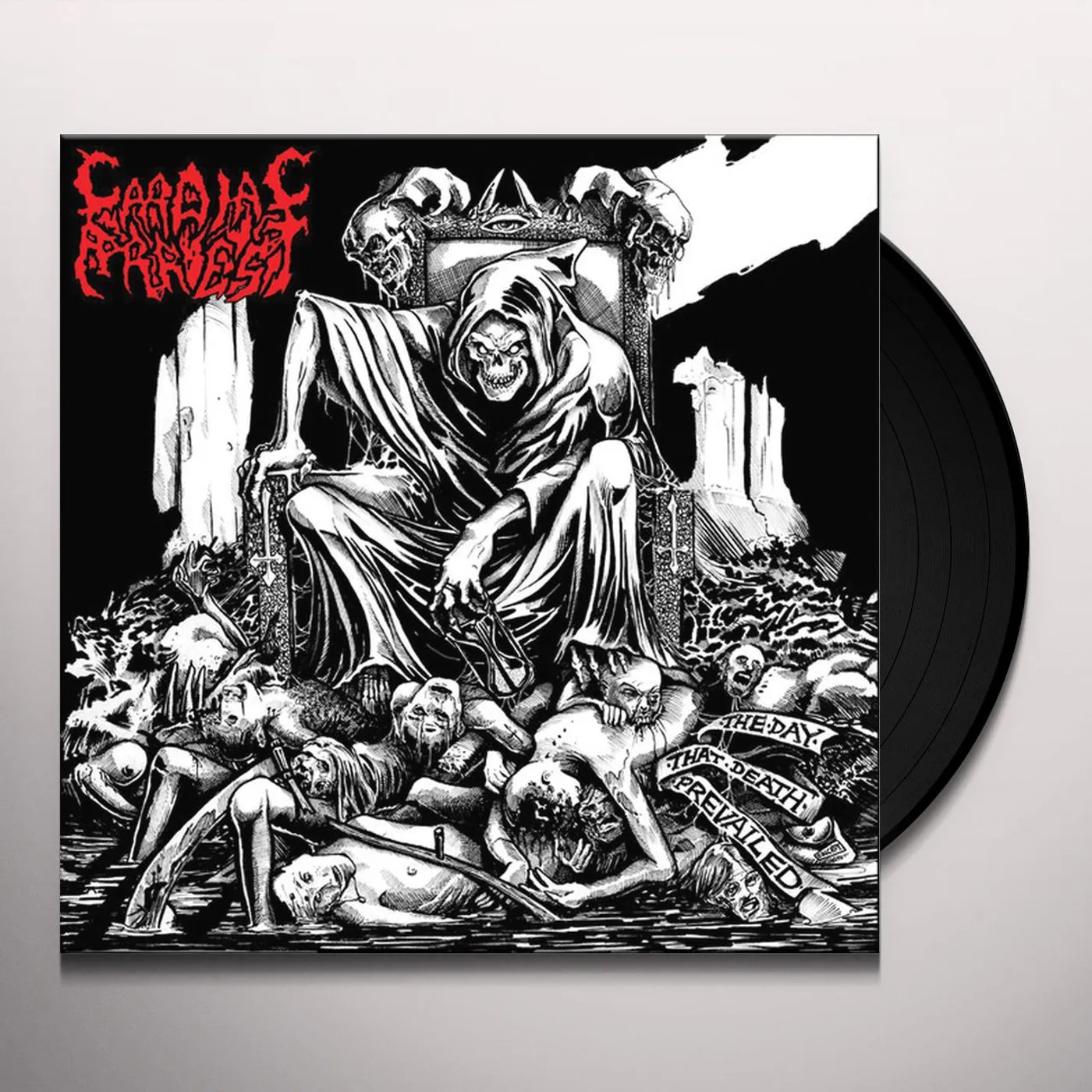 Cardiac Arrest DAY THAT DEATH PREVAILED (MMETALLIC SILVER VERSION) Vinyl Record