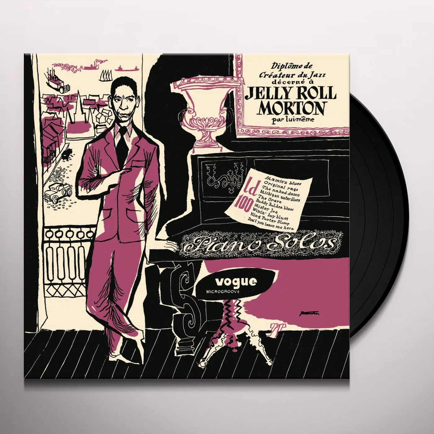 Jelly Roll Morton PIANOS SOLOS Vinyl Record