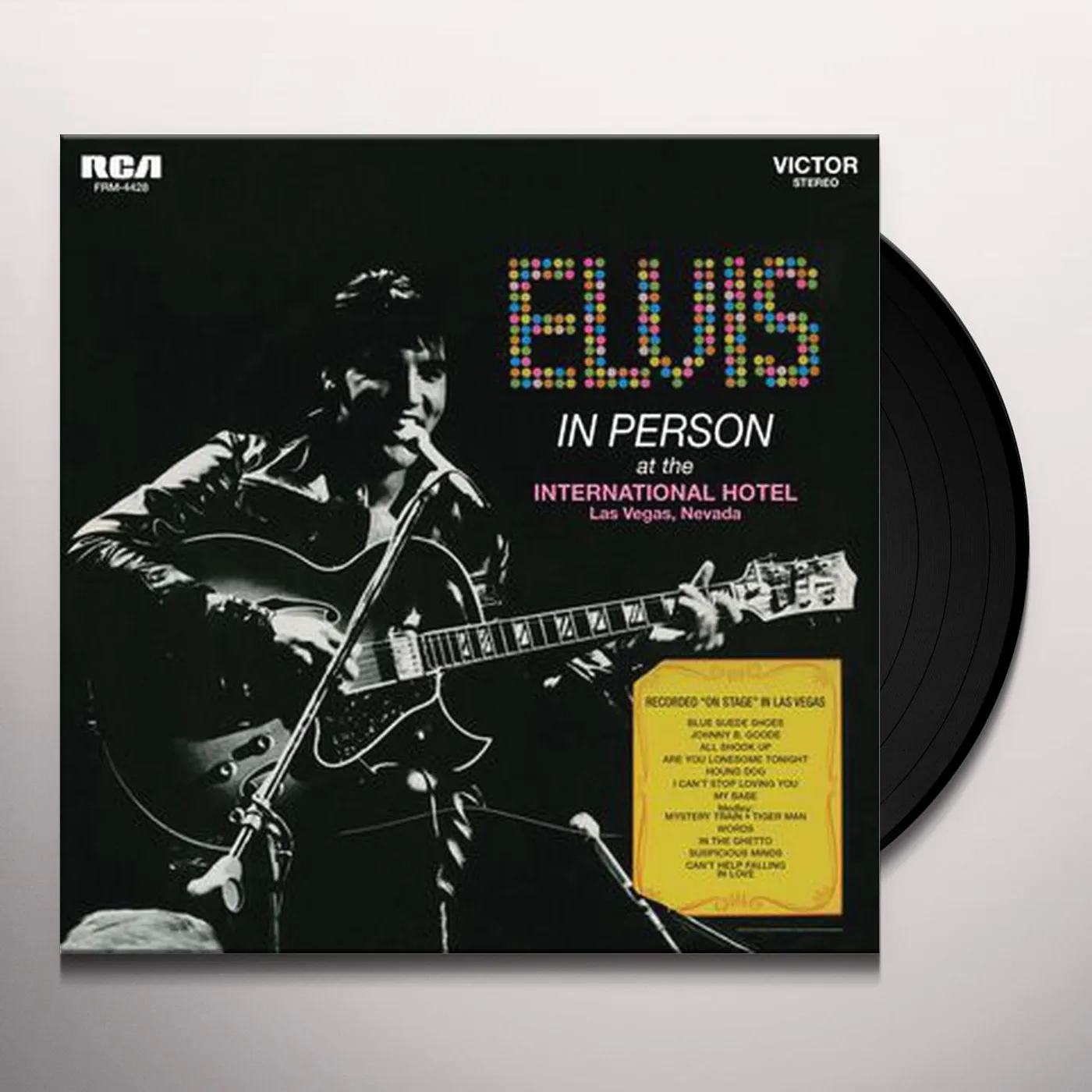 Elvis Presley IN PERSON AT THE INTERNATIONAL HOTEL LAS VEGAS - Limited Edition Blue Colored Vinyl Record
