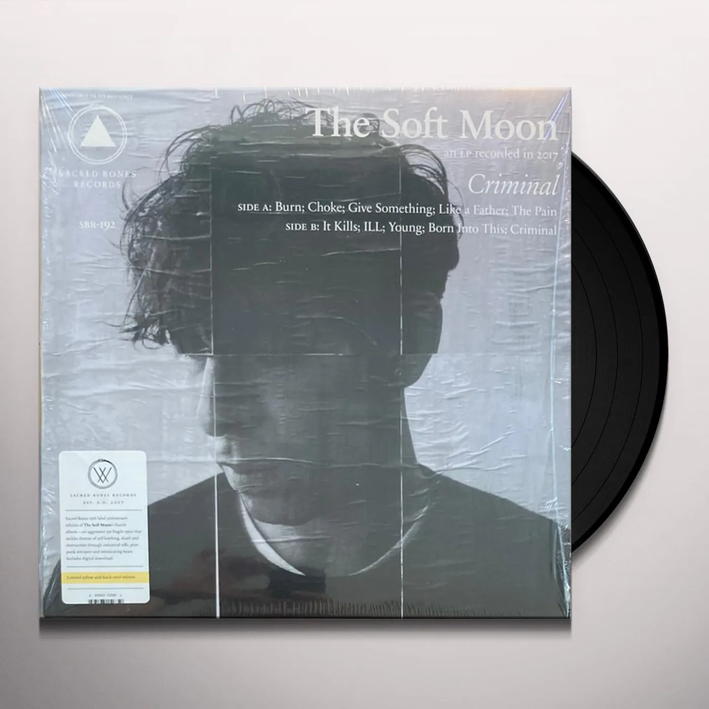 The Soft Moon CRIMINAL (SB 15 YEAR EDITION) (YELLOW & BLACK SWIRL VINYL) Vinyl Record
