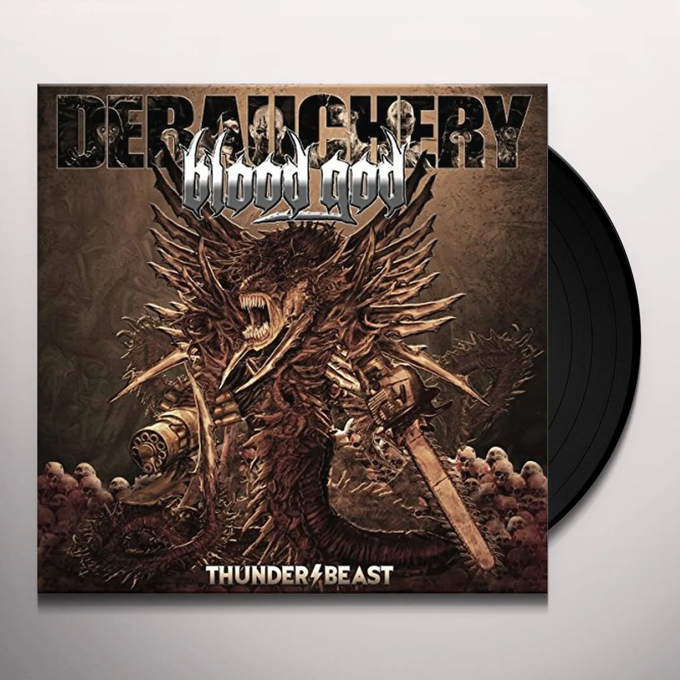 DEBAUCHERY VS BLOOD GOD Thunderbeast Vinyl Record