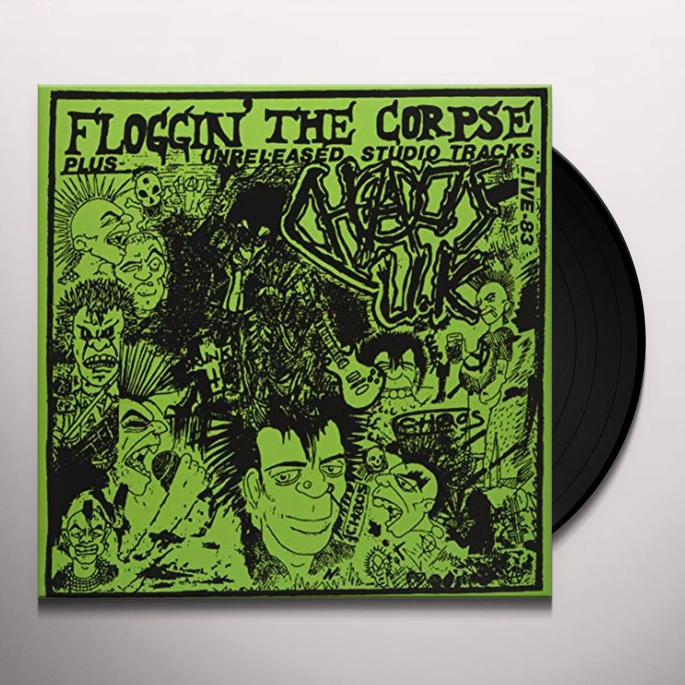 Chaos UK FLOGGIN THE CORPSE Vinyl Record