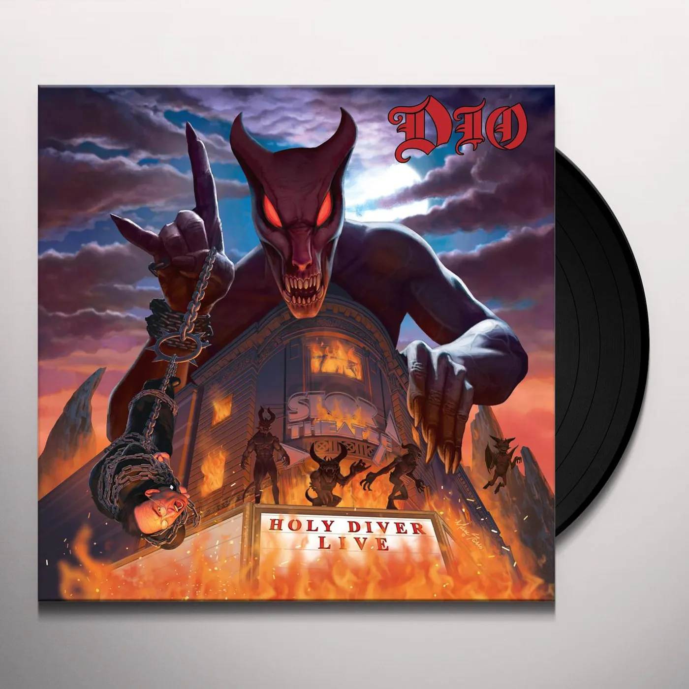 Dio HOLY DIVER LIVE / ELECTRA (DIE CUT LOGO) Vinyl Record