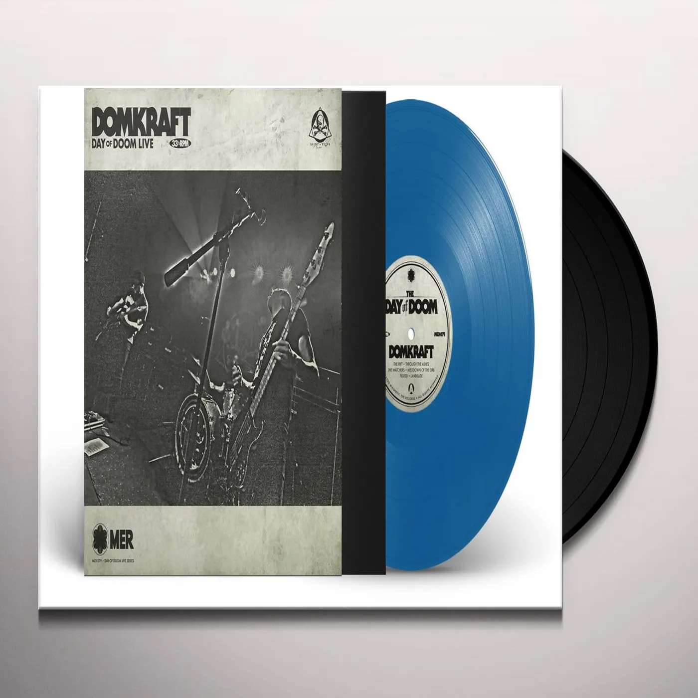 Domkraft DAY OF DOOM LIVE (OCEAN BLUE VINYL) Vinyl Record