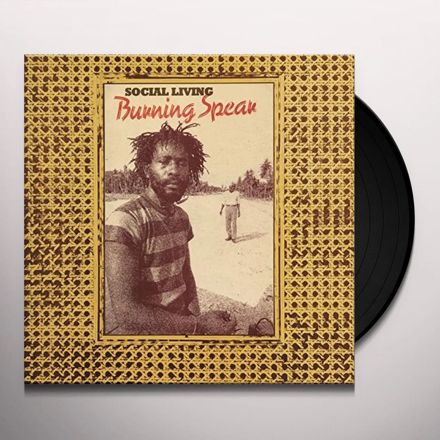 Burning Spear SOCIAL LIVING/LIVING DUB Vinyl Record