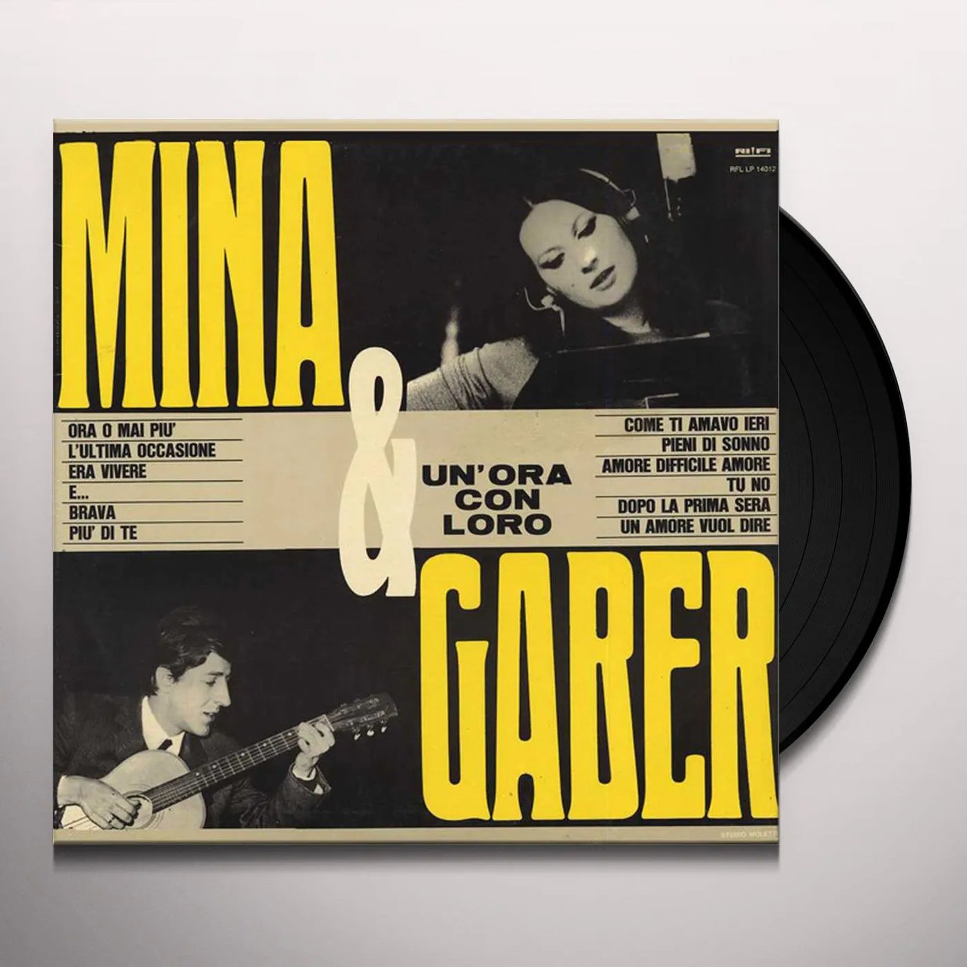 Mina & Gaber UN'ORA CON LORO Vinyl Record