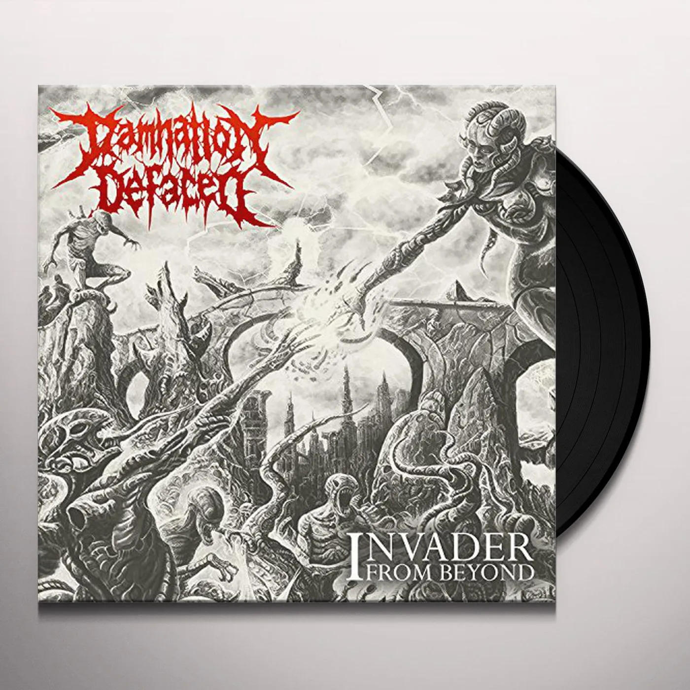 Damnation Defaced Invader from Beyond Vinyl Record