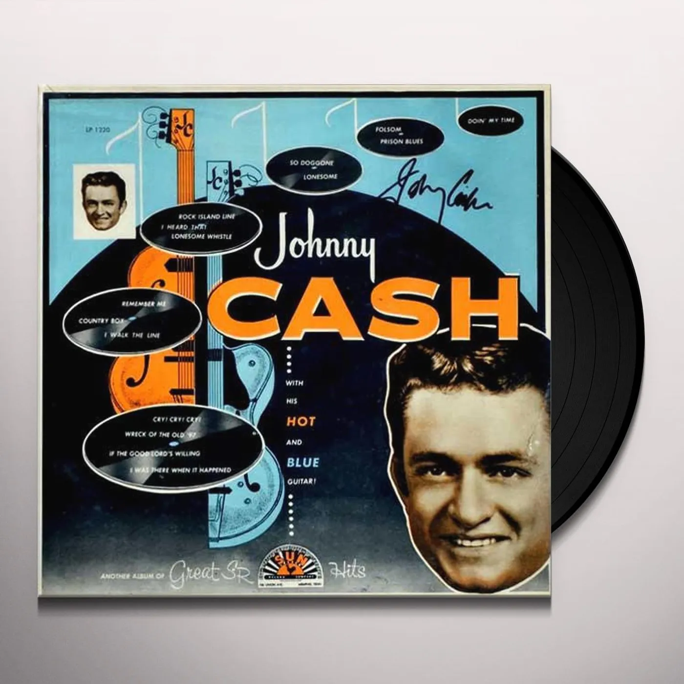 Johnny Cash With His Hot And Blue Guitar Vinyl Record