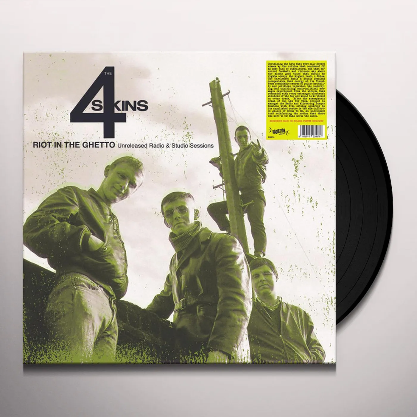 4 Skins RIOT IN THE GHETTO: UNRELEASED RADIO & STUDIO SESSIONS (RED VINYL) Vinyl Record