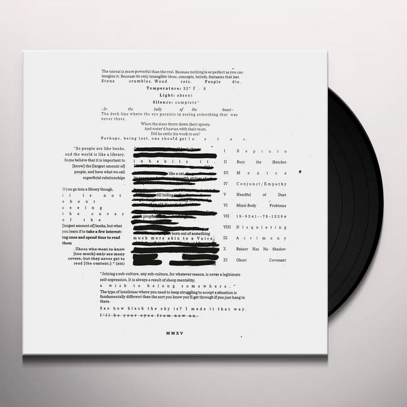 CW/A WORDS UNSPOKEN ACTS UNDONE Vinyl Record