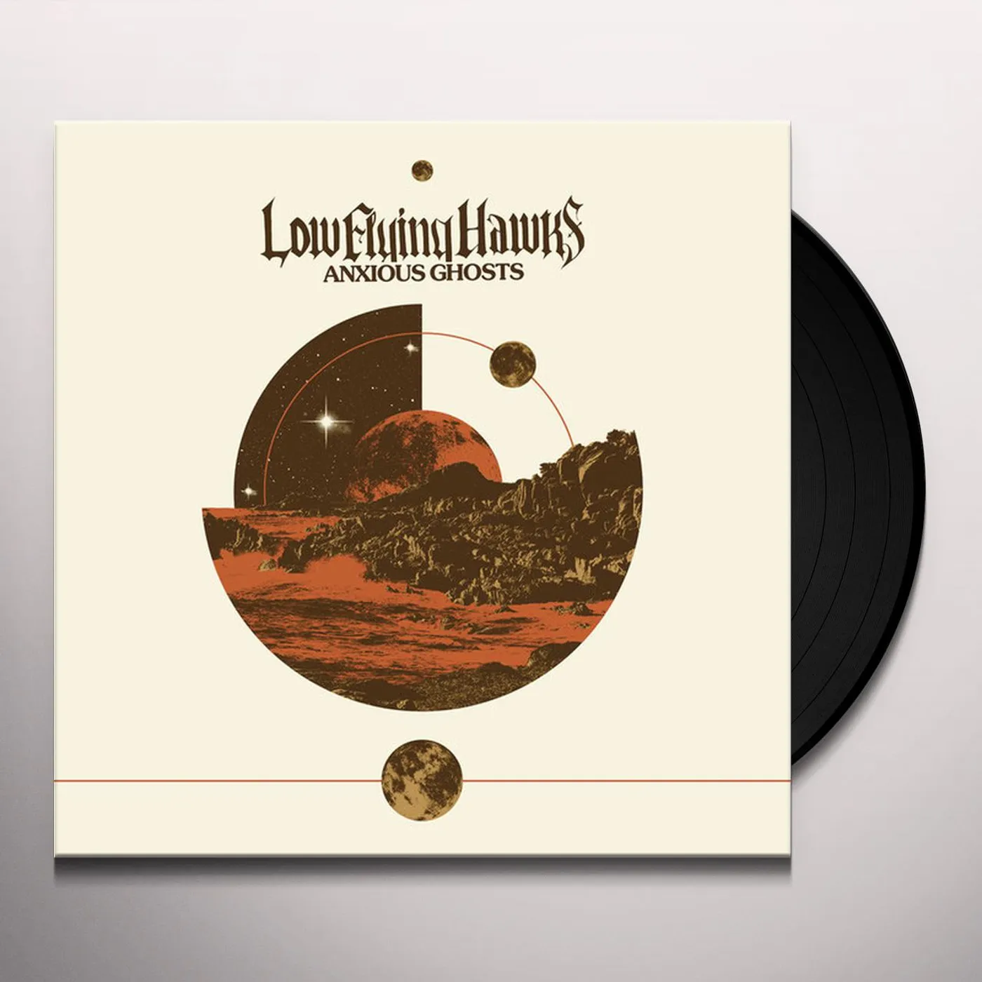 Low Flying Hawks ANXIOUS GHOSTS (CLASSIC BLACK & GOLD COLOR) Vinyl Record