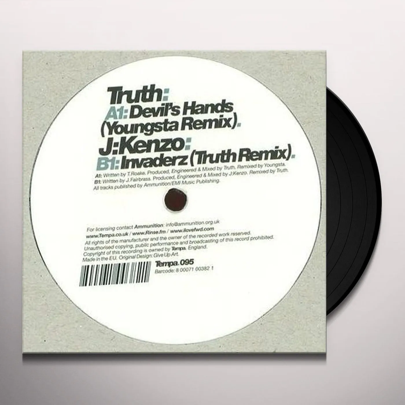 Truth Devil's Hands/Invaders Vinyl Record
