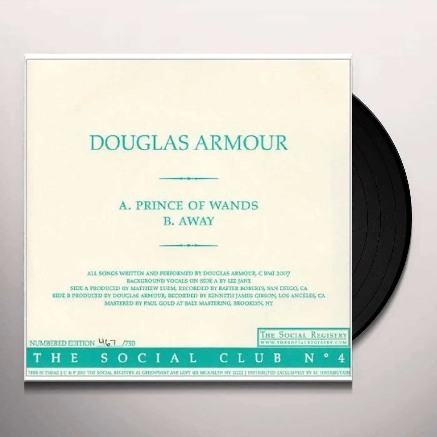 Douglas Armour SOCIAL CLUB 4 Vinyl Record