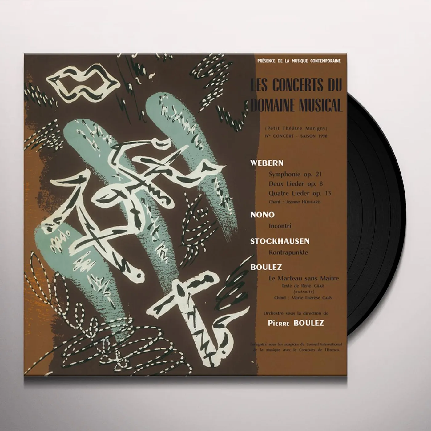 WEBERN / NONO / STOCKHAUSEN / BOULEZ LE CONCERTS DU DOMAINE MUSICAL 1956 Vinyl Record