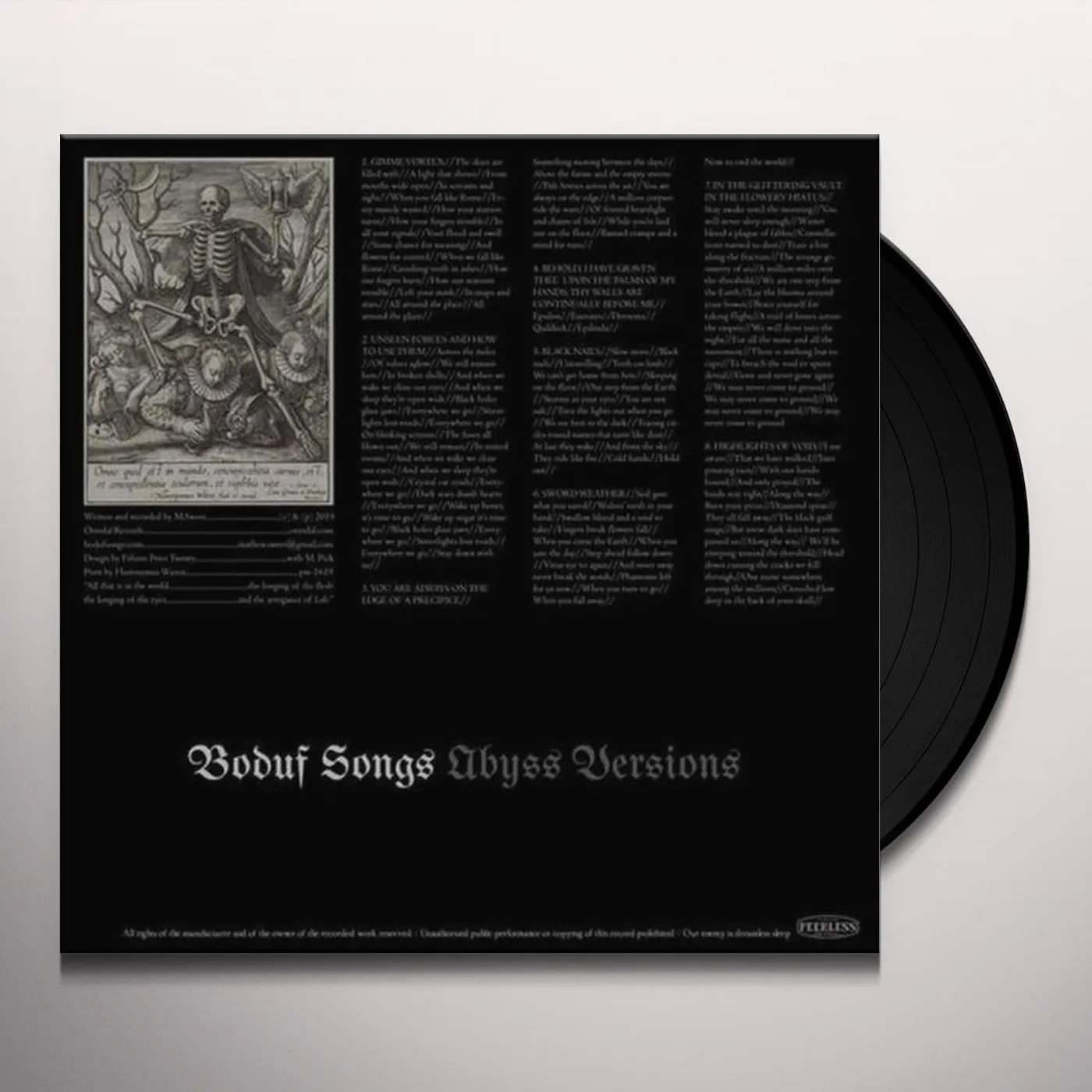 Boduf Songs Abyss Versions Vinyl Record