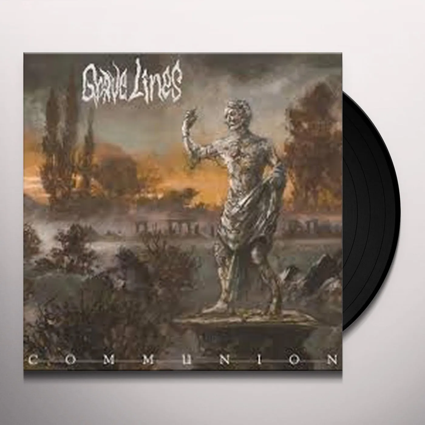 Grave Lines COMMUNION (BLACK & WHITE SMOKE VINYL) Vinyl Record