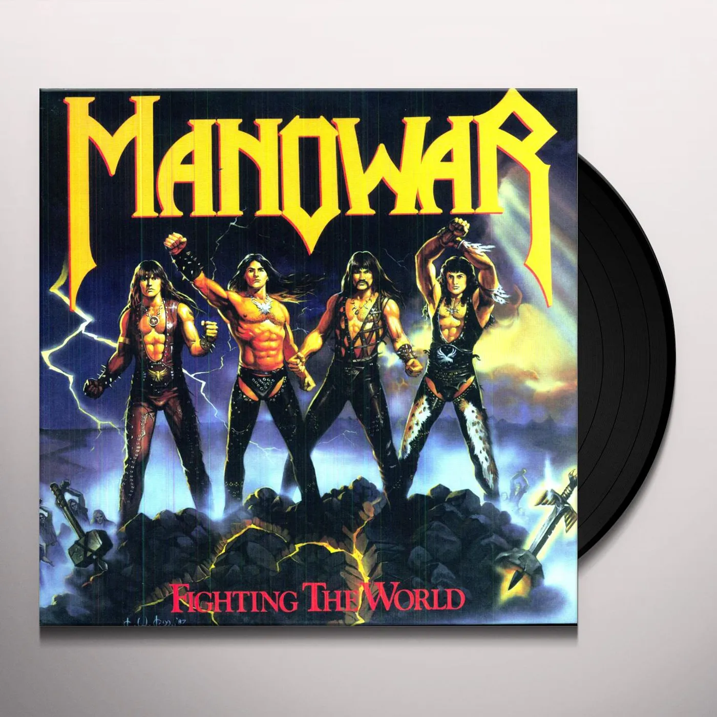 Manowar Fighting The World Vinyl Record