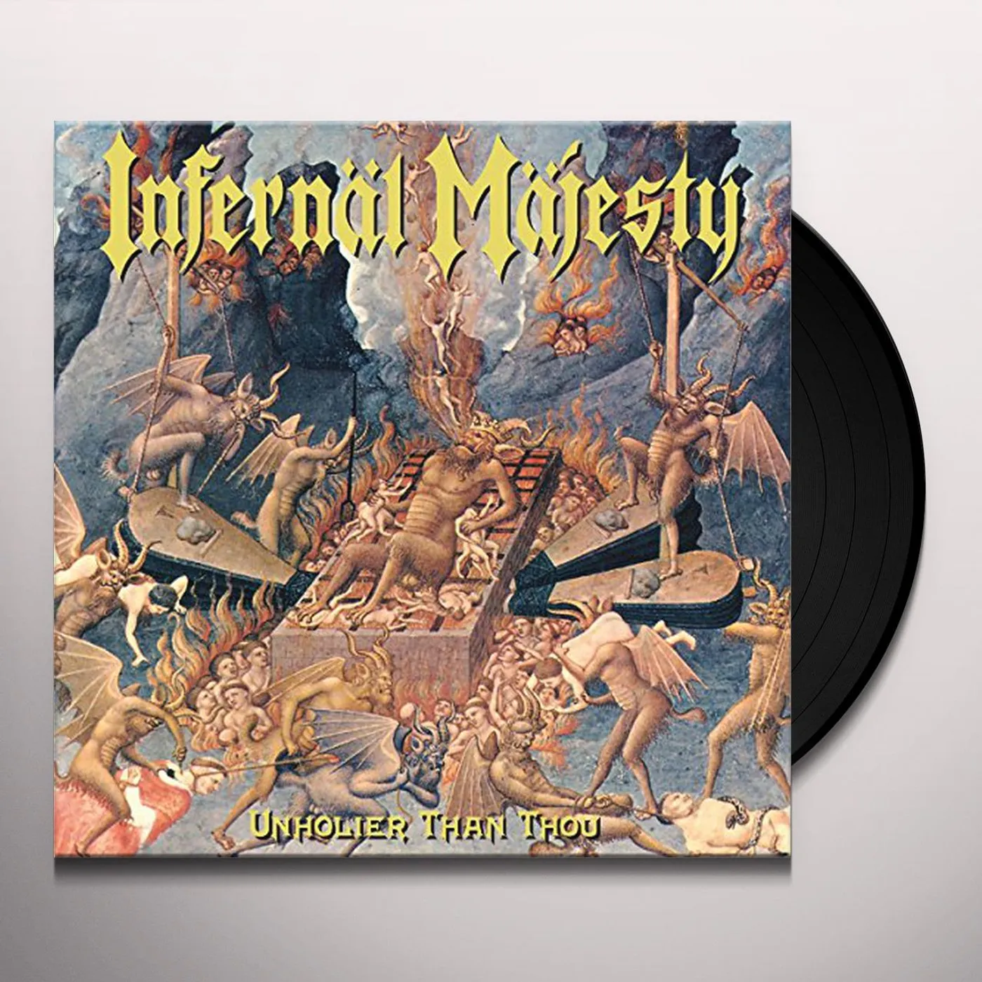 Infernäl Mäjesty UNHOLIER THAN THOU 1998 (YELLOW VINYL + 7) Vinyl Record