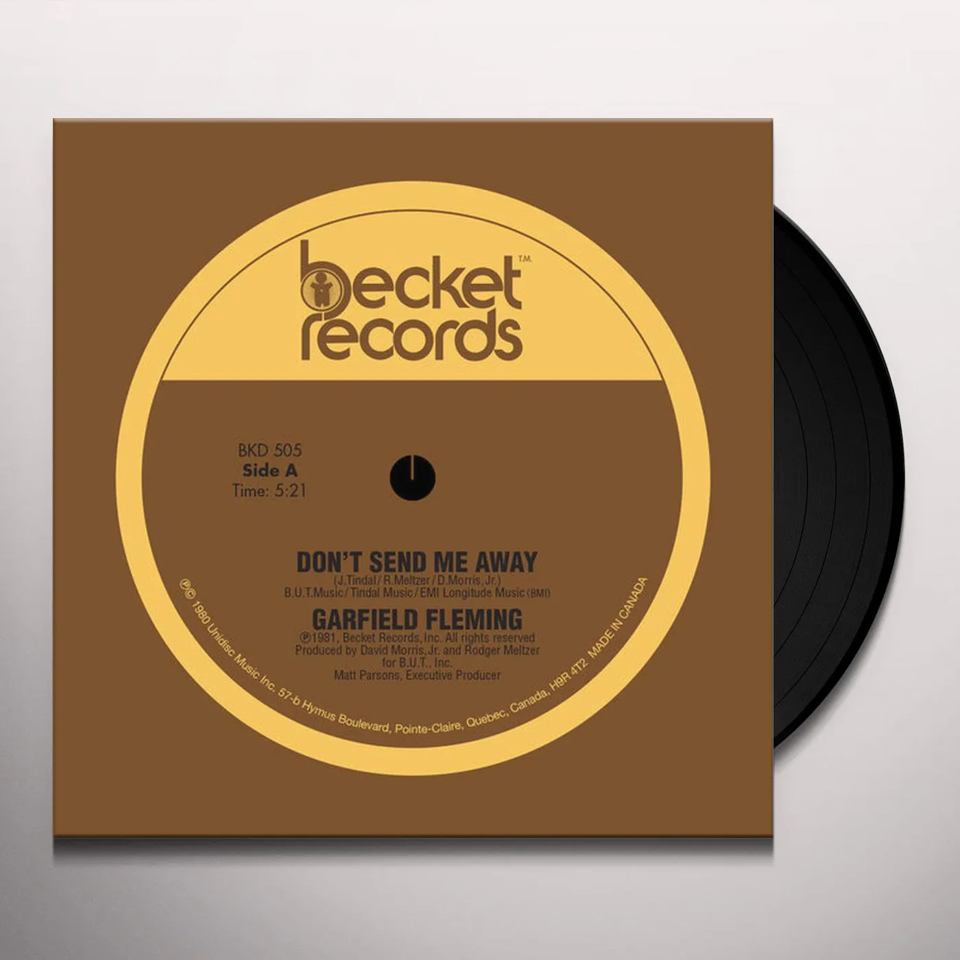 Garfield Fleming Don't Send Me Away / You Got Dat Right Vinyl Record