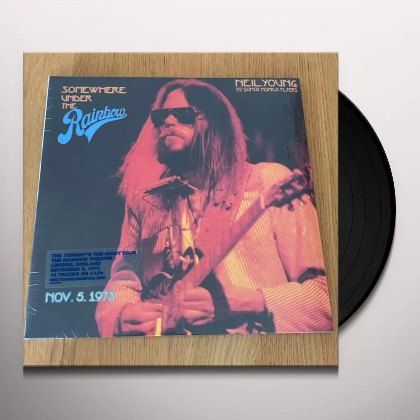Neil Young & The Santa Monica Flyers SOMEWHERE UNDER THE RAINBOW 1973 Vinyl Record