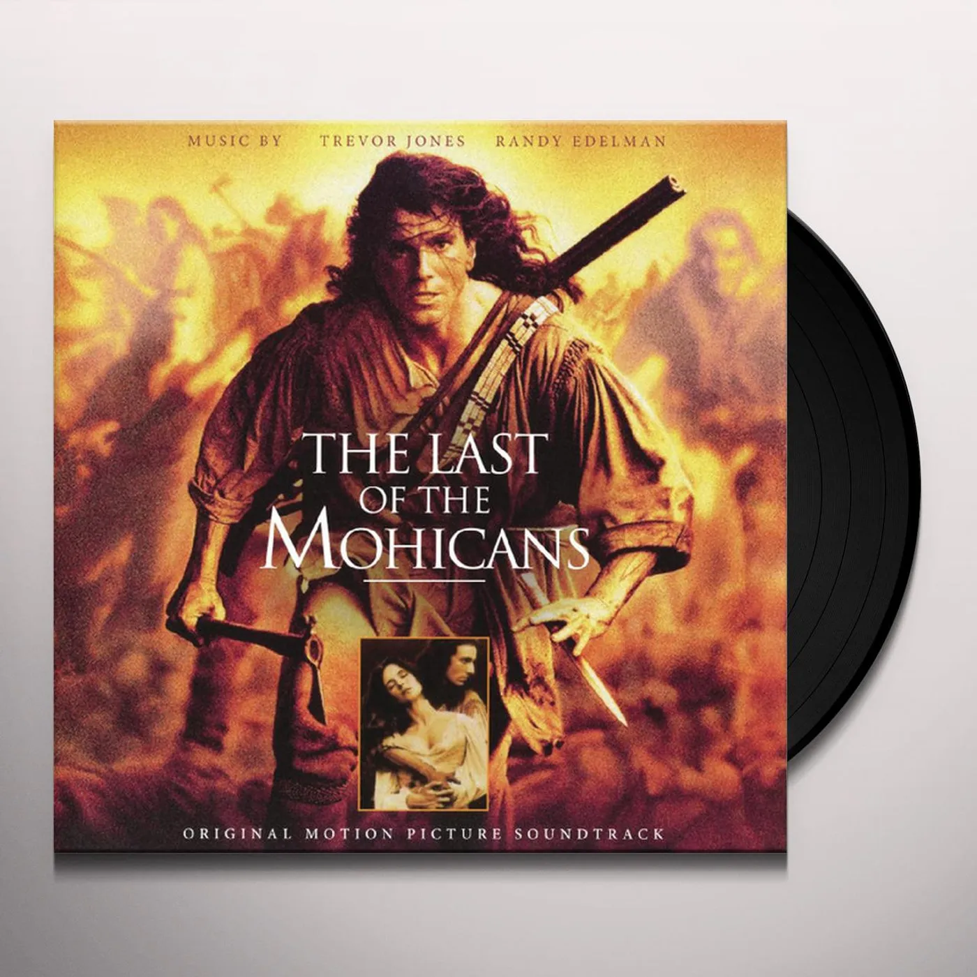 Trevor Jones & Randy Edelman LAST OF THE MOHICANS Original Soundtrack (ORANGE W/ BLACK STREAKS (SMOKE & FIRE) VINYL/2LP) Vinyl Record