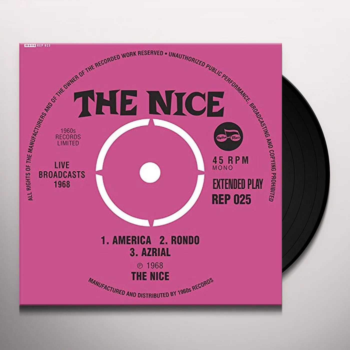 Nice LIVE BROADCASTS 1968 Vinyl Record