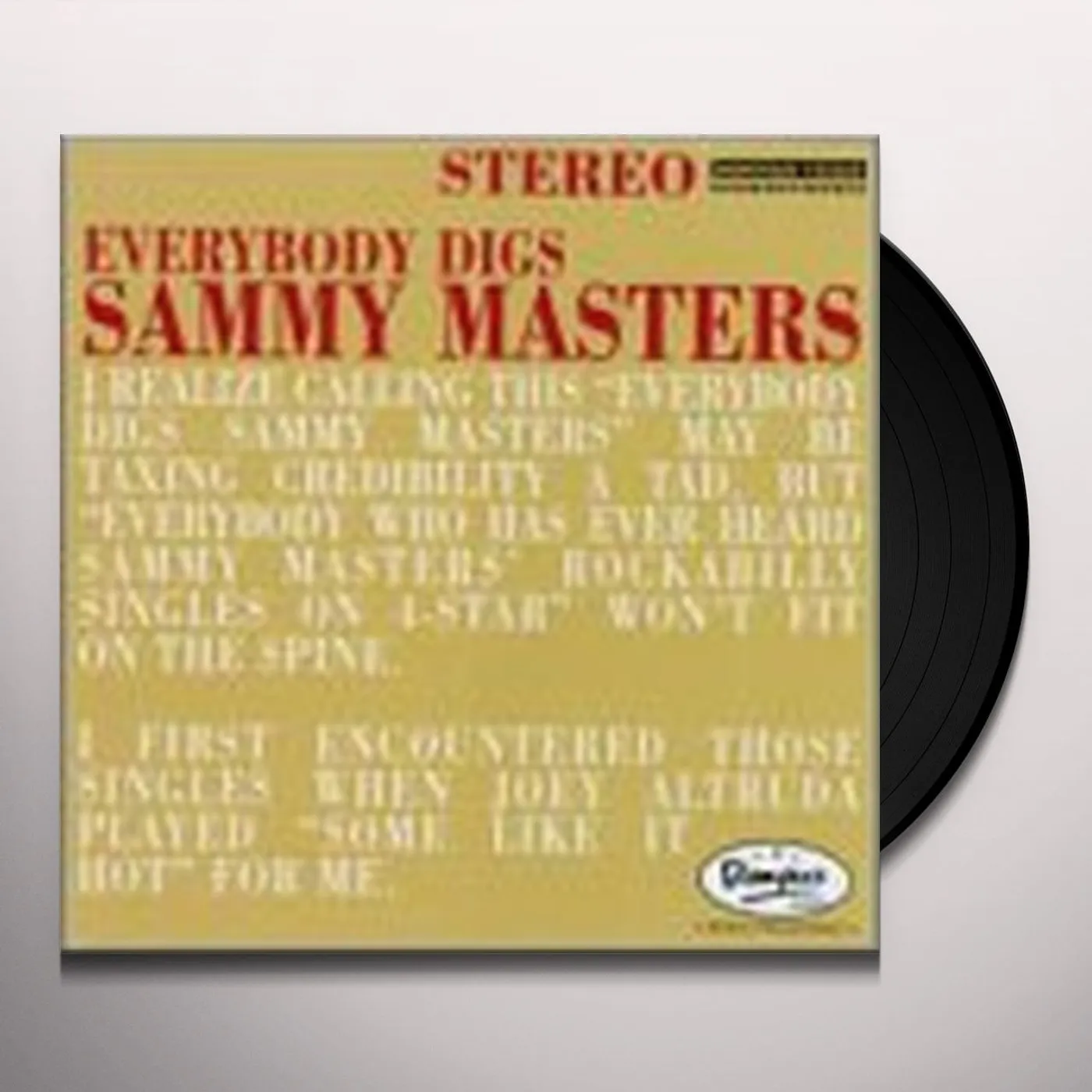EVERYBODY DIGS SAMMY MASTERS Vinyl Record