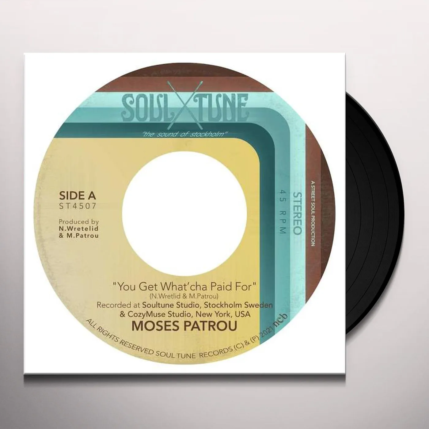 Moses Patrou YOU GET WHAT'CHA PAID FOR / WHO'S GONNA SAVE ME Vinyl Record