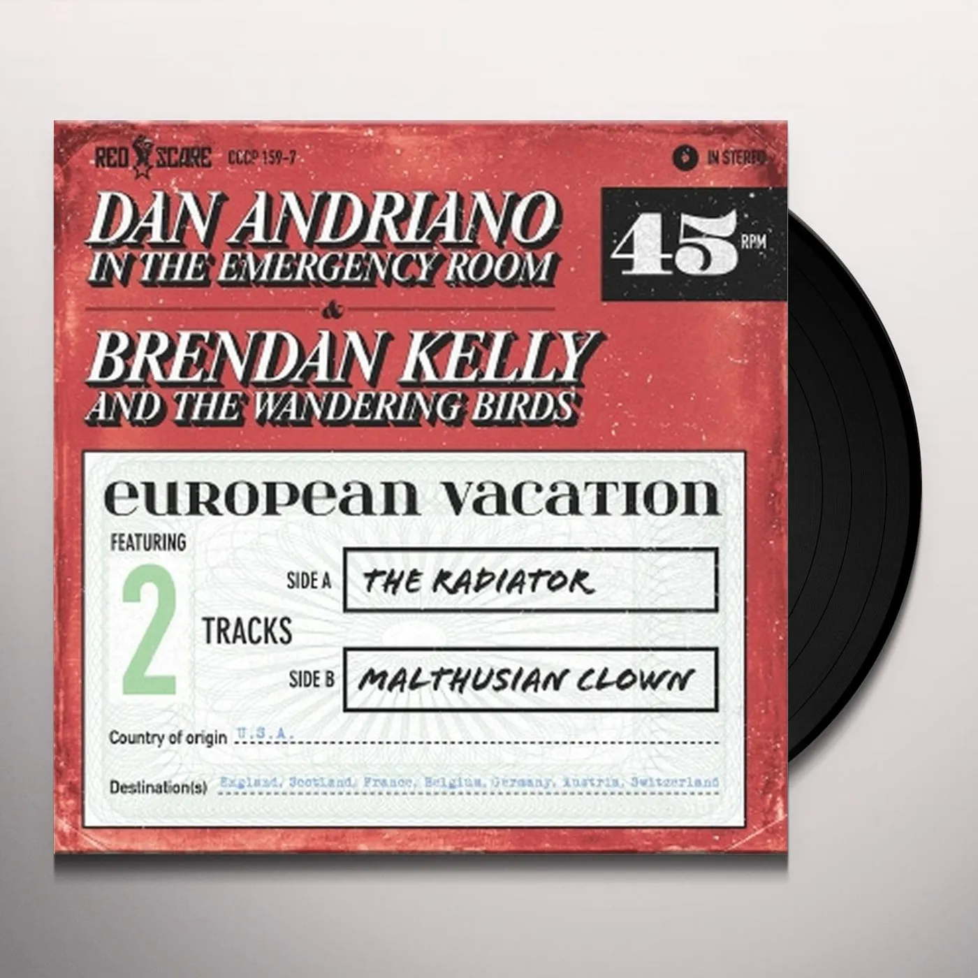 Brendan Kelly / Dan Andriano European Vacation Vinyl Record