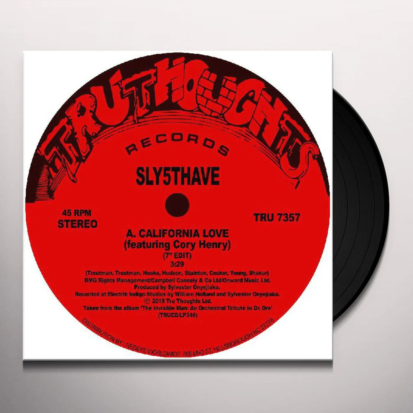 Sly5thAve CALIFORNIA LOVE / SHIZNIT Vinyl Record