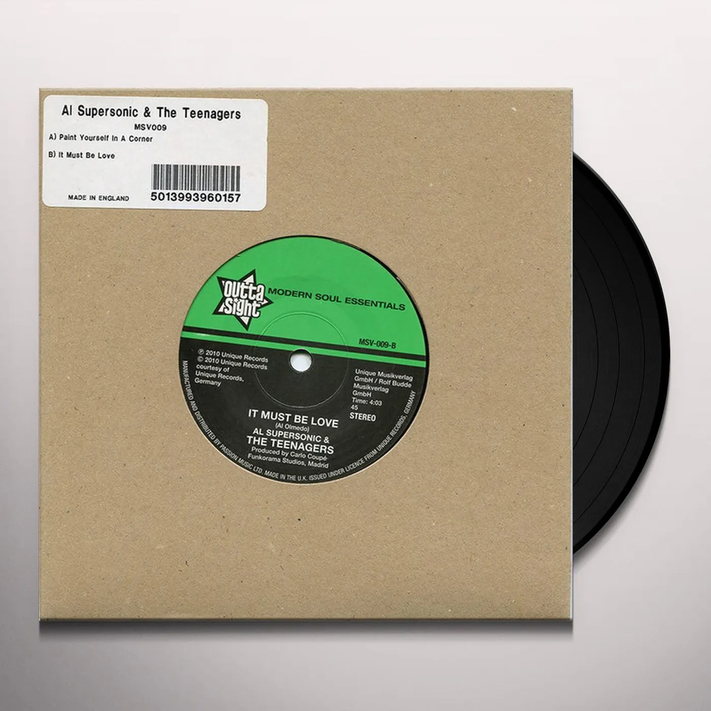 Al Supersonic & The Teenagers PAINT YOURSELF IN A CORNER/IT MUST BE LOVE Vinyl Record