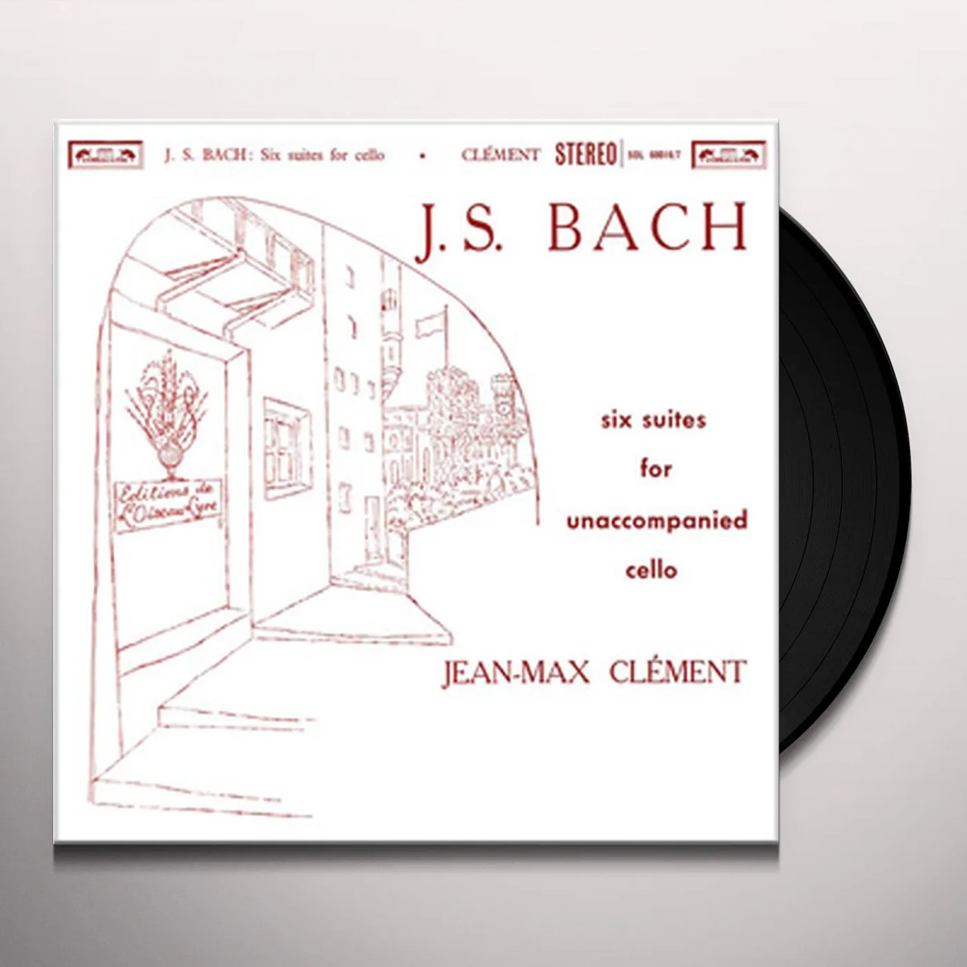 Jean-Max Clément BACH SIX SUITES FOR UNACCOMPANIED CELLO Vinyl Record