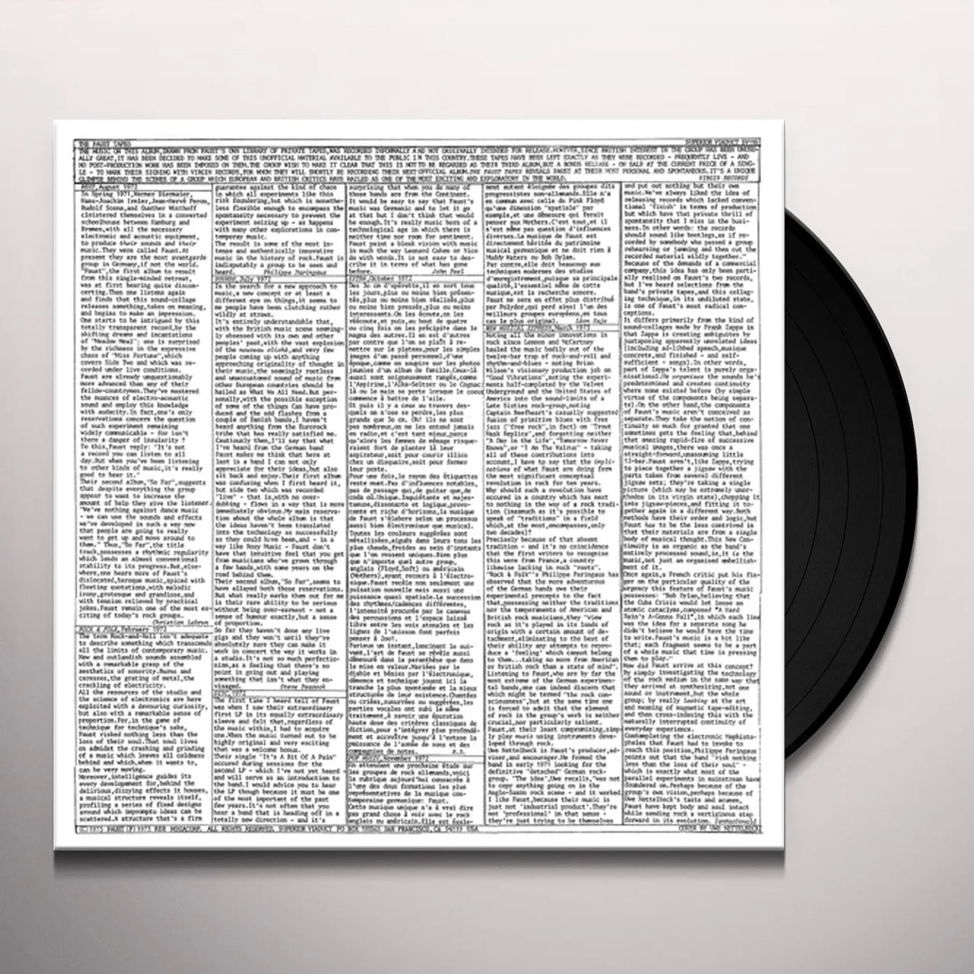 The Faust Tapes Vinyl Record