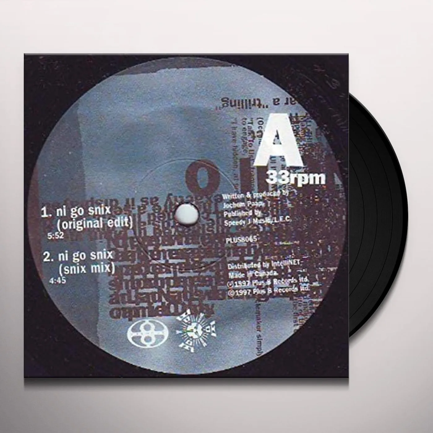 Speedy J Ni Go Snix Vinyl Record