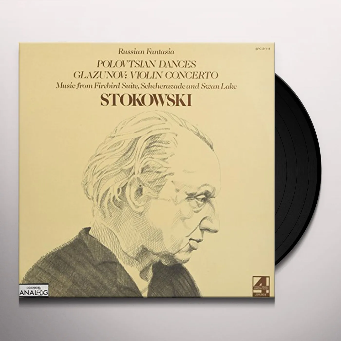 STOKOWSKI & LONDON SYMPHONY GLAZINOV: VIOLIN CONCERTO A MINOR + MUSIC FROM Vinyl Record