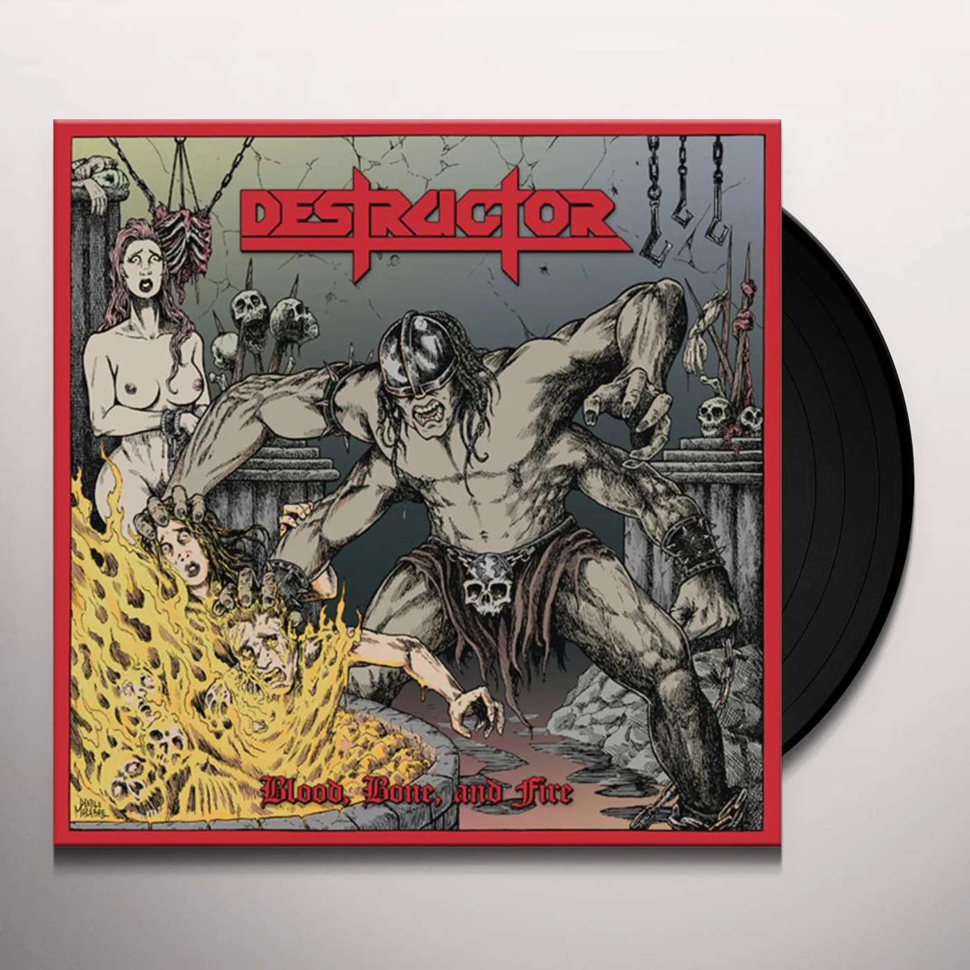 Destructor BLOOD BONE & FIRE Vinyl Record