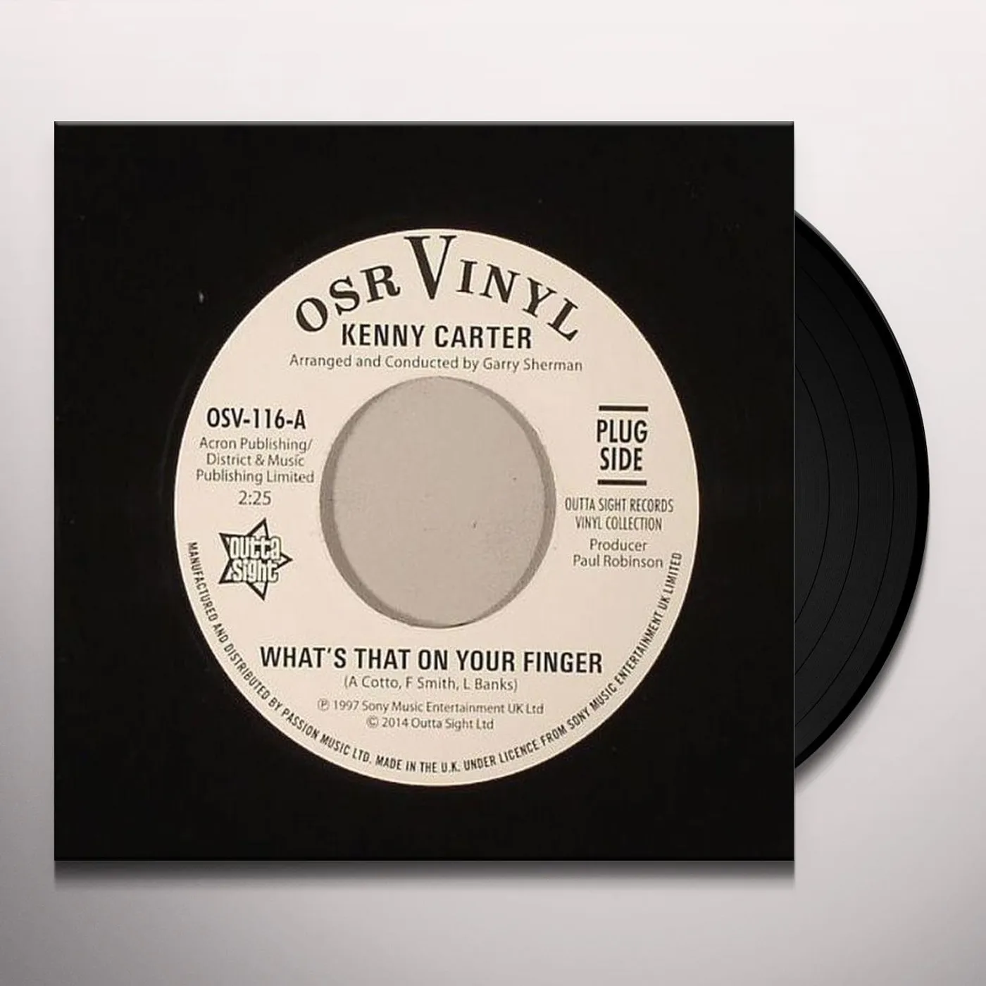 Kenny Carter WHAT'S THAT ON YOUR FINGER Vinyl Record