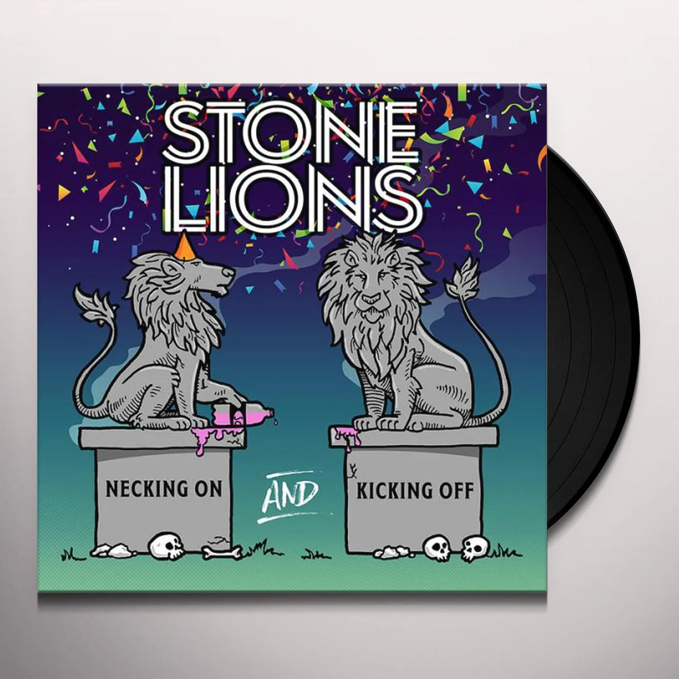 Stone Lion NECKING ON KICKING OFF Vinyl Record