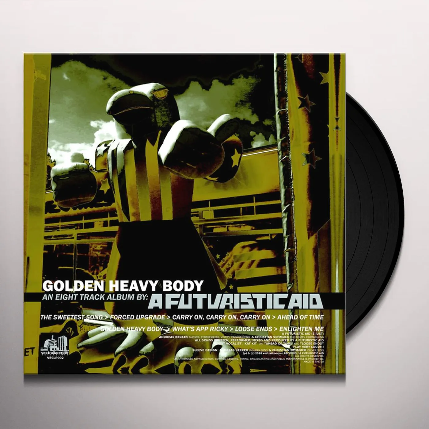 A Futuristic Aid Golden Heavy Body Vinyl Record