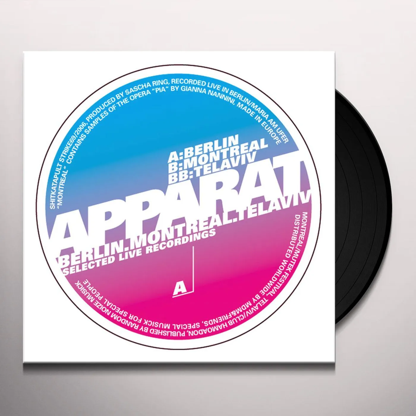 Apparat BERLIN MONTREAL TEL AVIV Vinyl Record