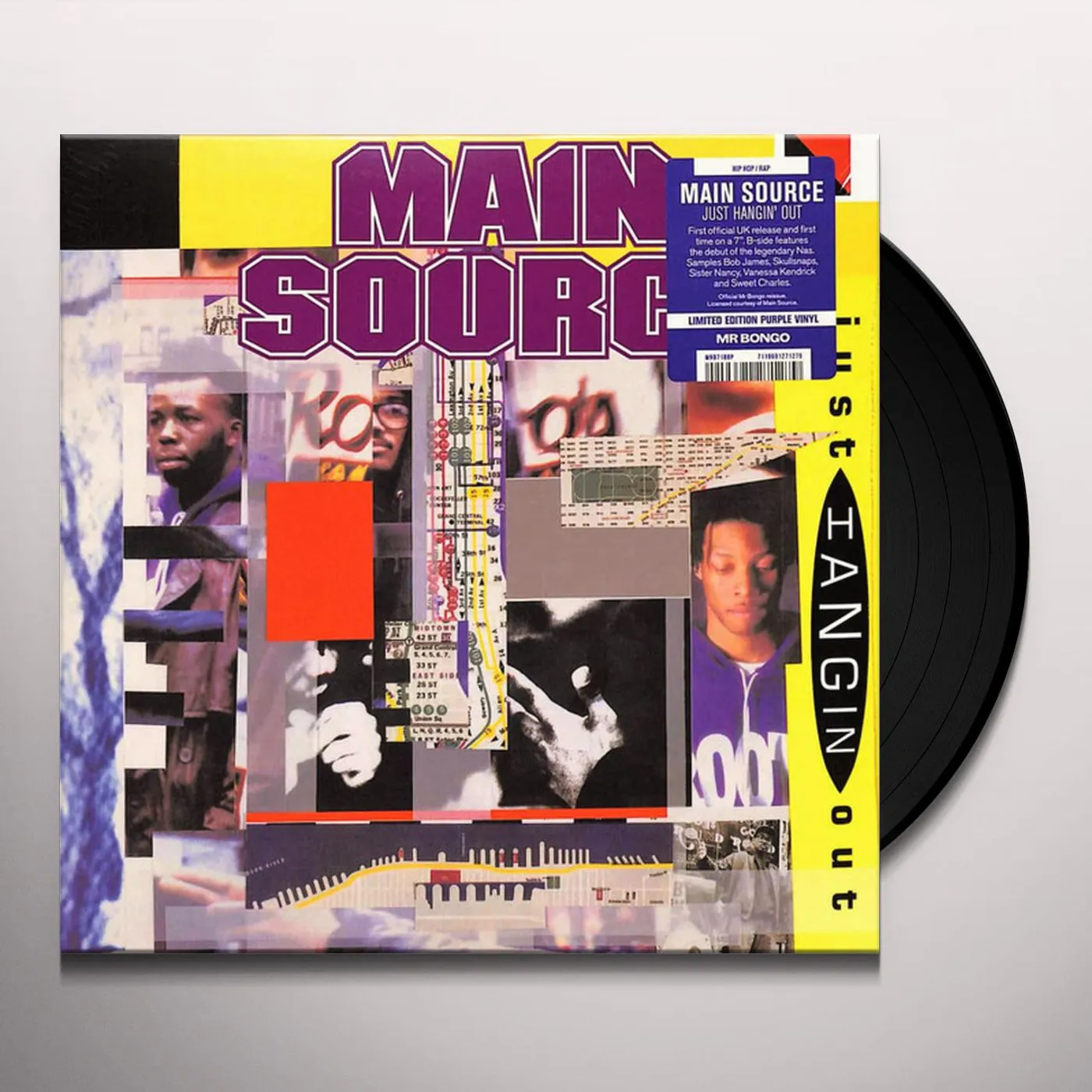Main Source JUST HANGIN OUT / LIVE AT THE BARBECUE Vinyl Record